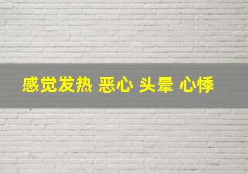 感觉发热 恶心 头晕 心悸